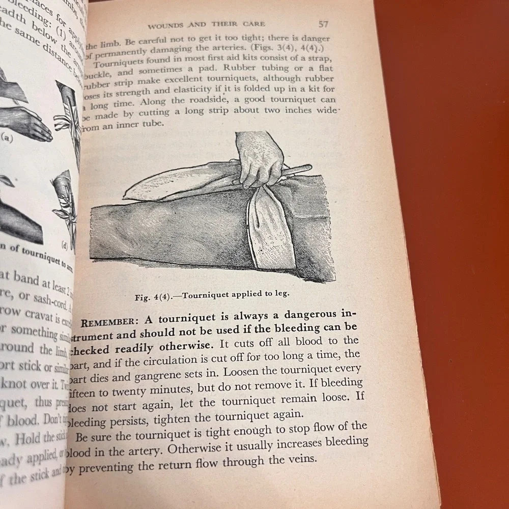 Vintage 1945 American Red Cross First Aid Textbook Revised Edition Illustrated